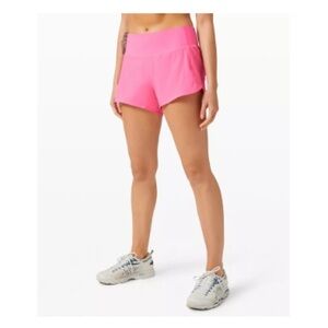 Lululemon Speed Up Mid-Rise Lined Short 4"
in dark prism pink